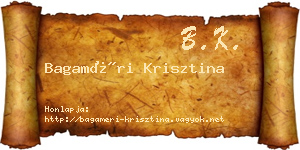 Bagaméri Krisztina névjegykártya