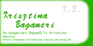 krisztina bagameri business card